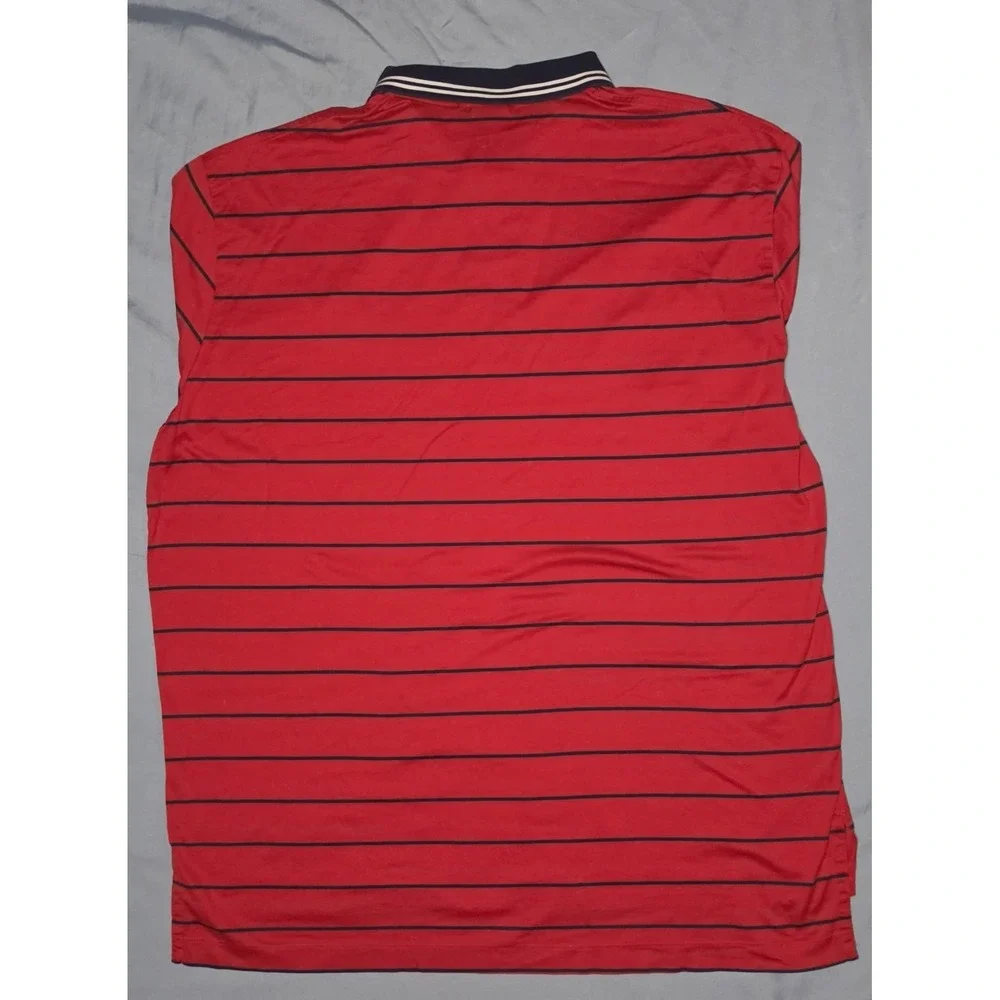 Polo Ralph Lauren 2008 US Open Tennis Red Striped Polo Shirt Men XL